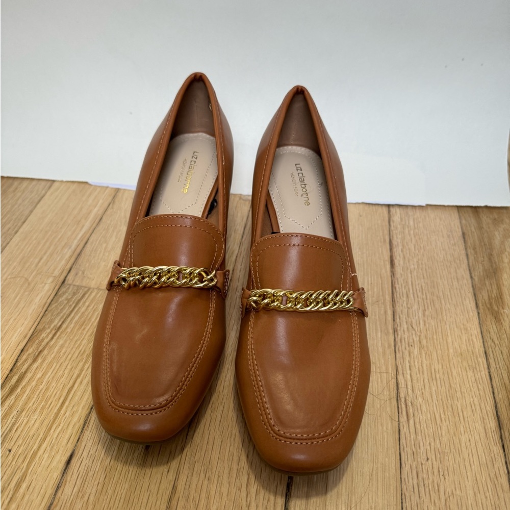 Tan 2” heel loafer